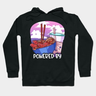 Powered By Ramen & Boba Tea Kawaii Anime Hoodie